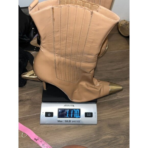 Dolce & Gabana Tan Leathe Heeled Booots Womens size 6.5 - Picture 11 of 11